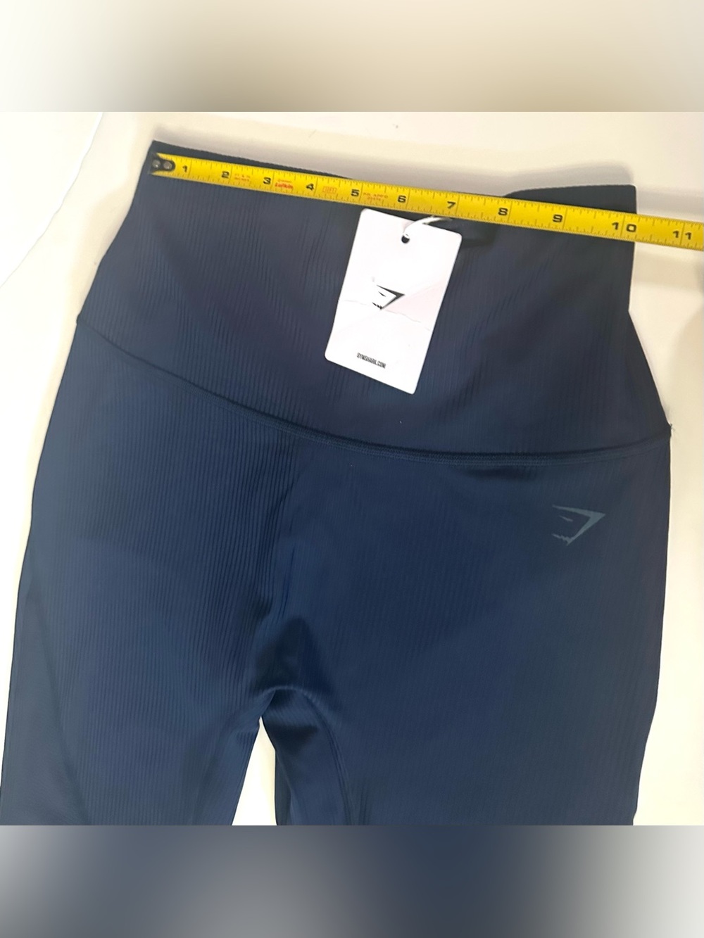 Gymshark Women's Black Body Fit High Waist Directional Ribbed Legging Size Small - Picture 15 of 16